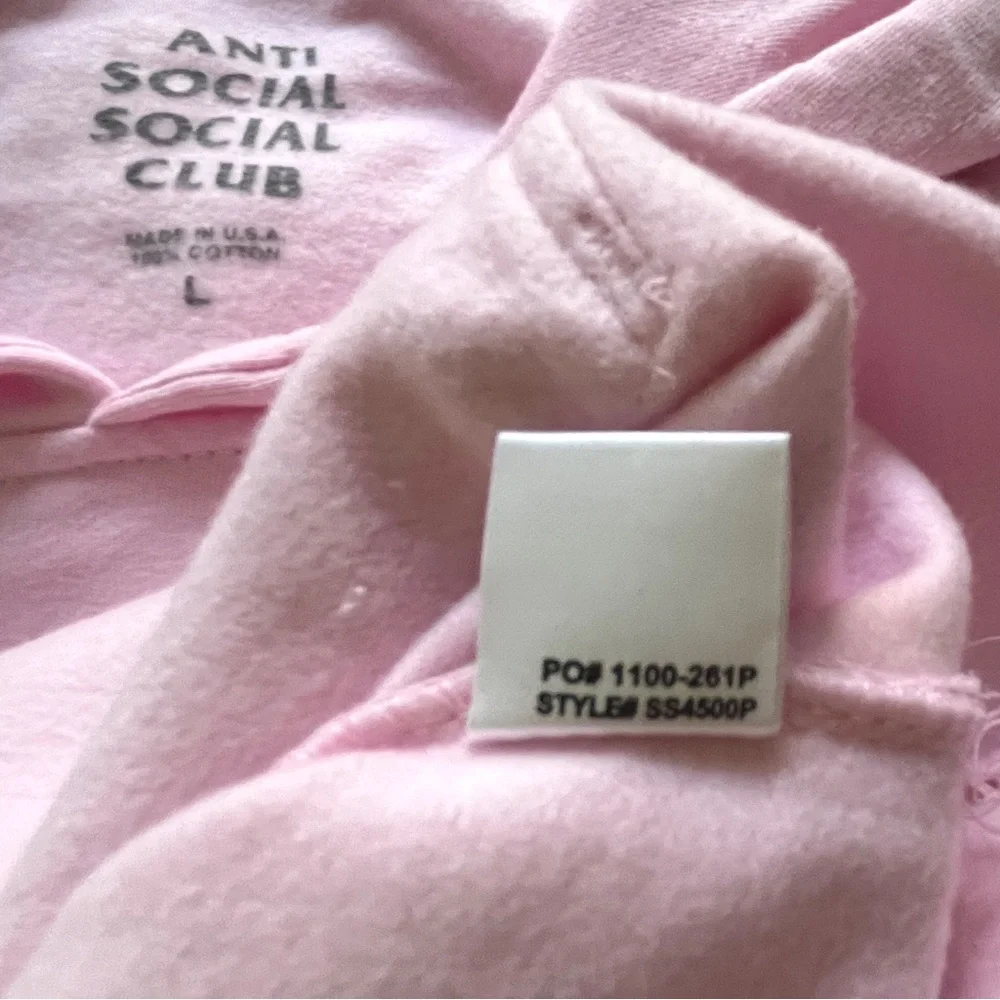 Anti Social Social Club Know You Better Pink Hoodie Large